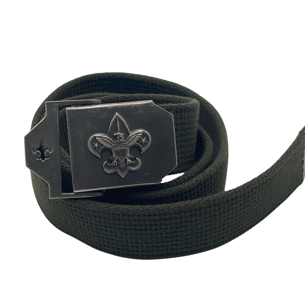 Boy Scouts of America Belt‎ Buckle & Web Belt Set Eagle Scout Emblem Vintage 42'